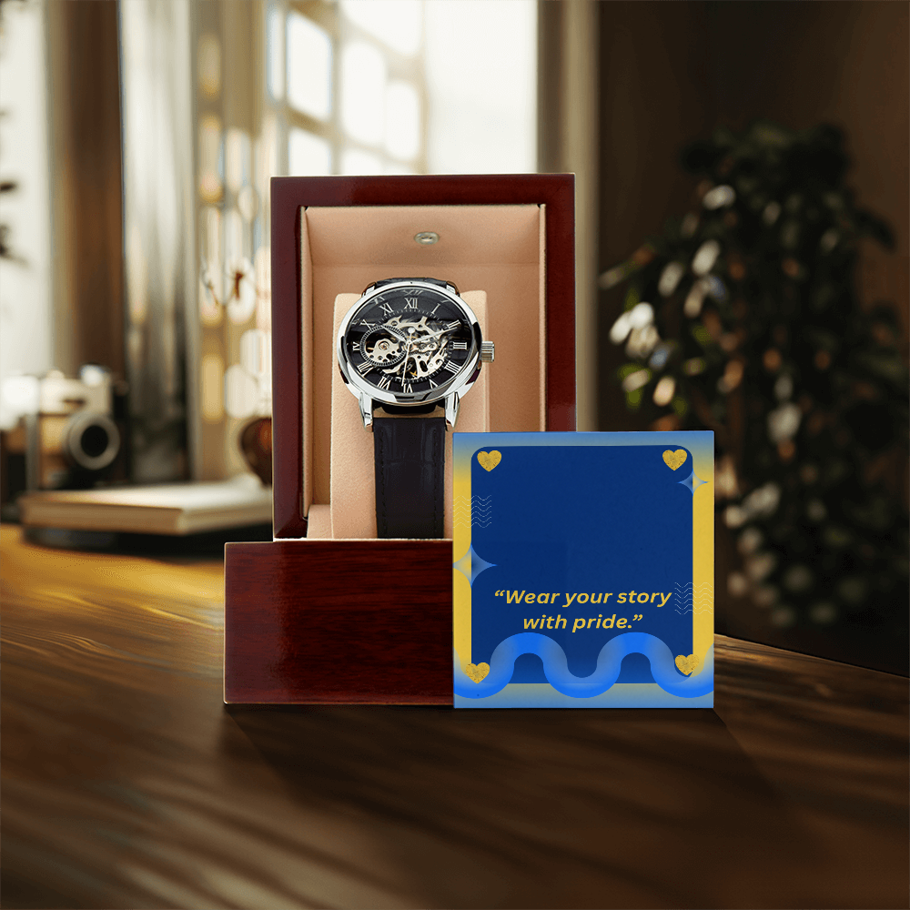 Men's Openwork Watch – Elegant Skeleton Design, Modern Style