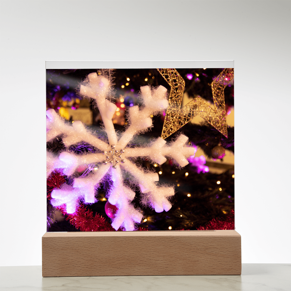 “Printed Square Acrylic Plaque – Handcrafted Vibrant Wall Sign”