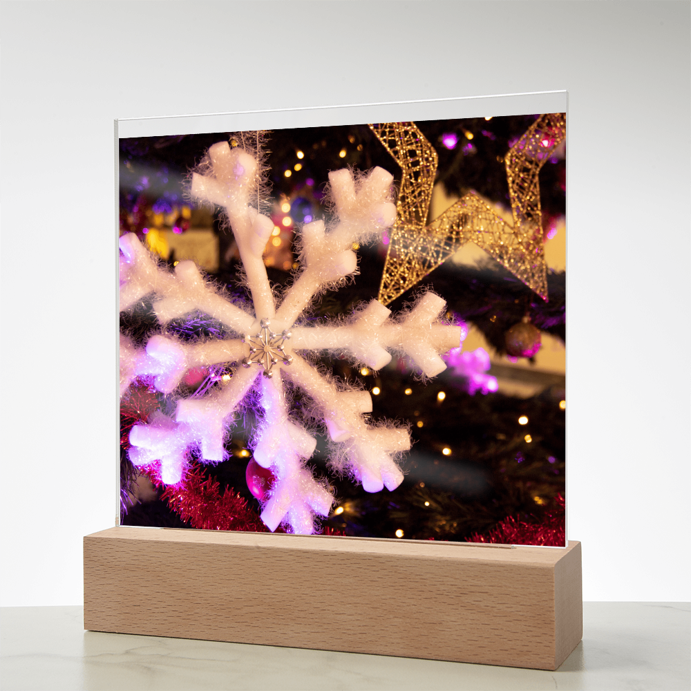 “Printed Square Acrylic Plaque – Handcrafted Vibrant Wall Sign”