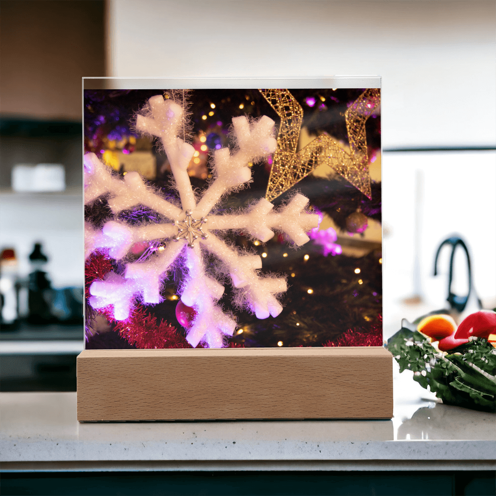 “Printed Square Acrylic Plaque – Handcrafted Vibrant Wall Sign”