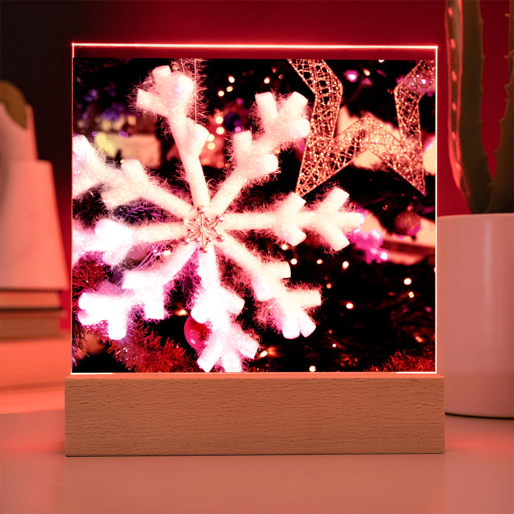 “Printed Square Acrylic Plaque – Handcrafted Vibrant Wall Sign”