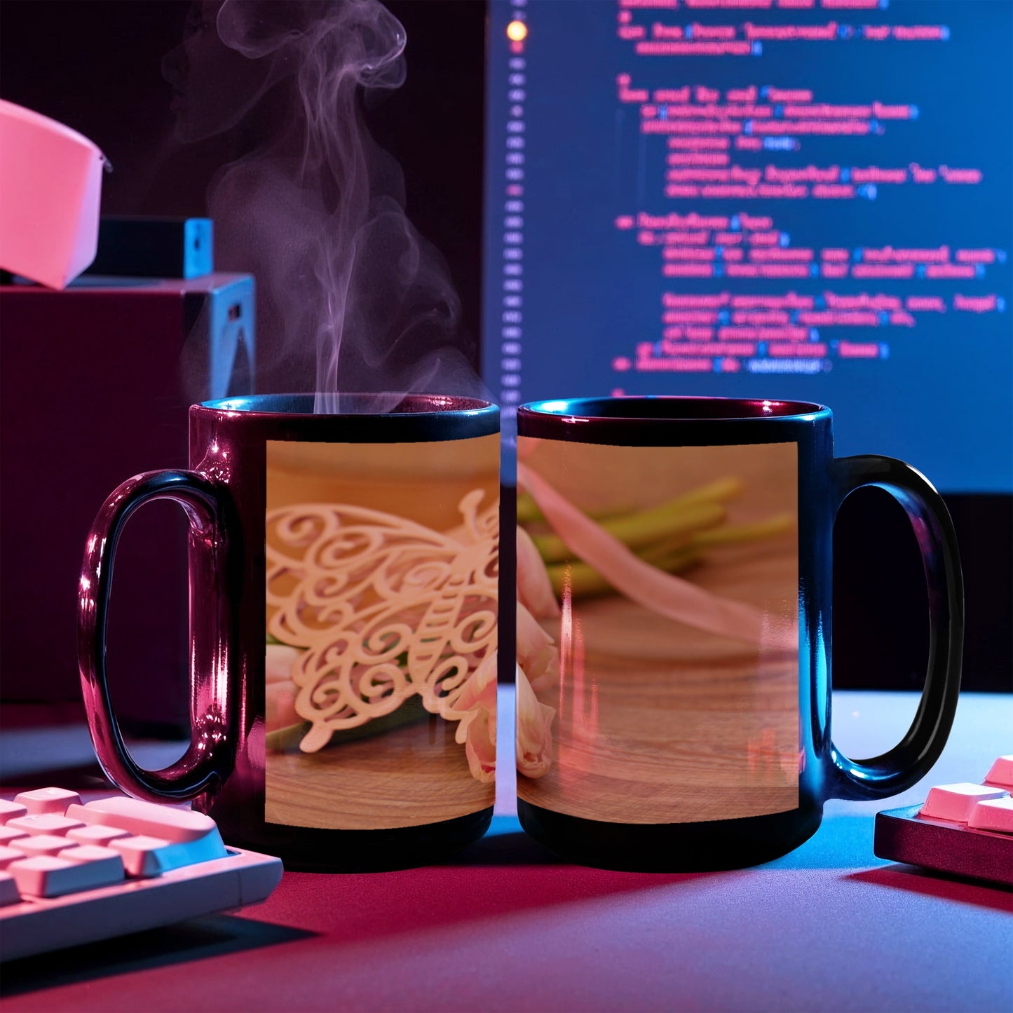 Custom Ceramic  Flower Cup Tile –  Best Gift For Any Oc