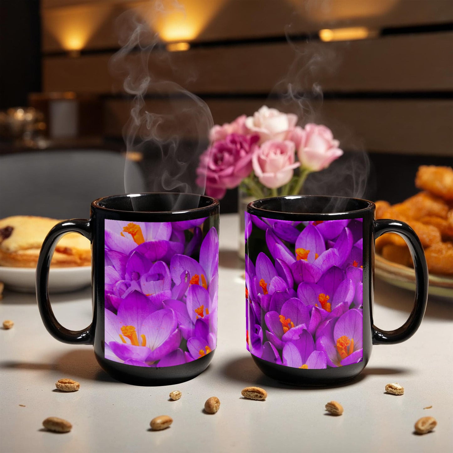 Custom Ceramic  Flower Cup Tile – Gift For Any Occasions