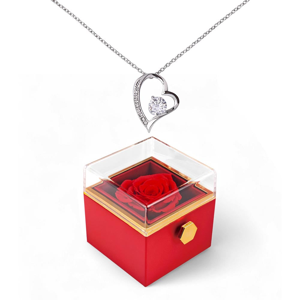 “Luxury Love Necklace – Never-Fading Rose Gift”