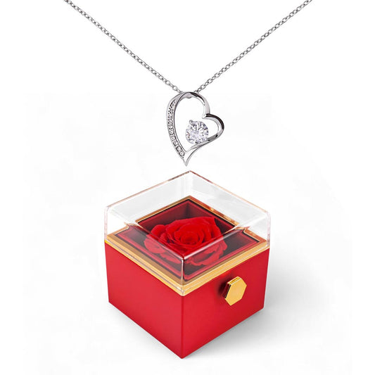 “Luxury Love Necklace – Never-Fading Rose Gift”