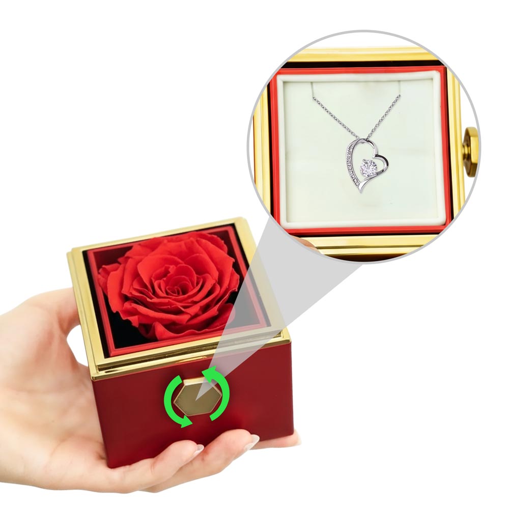 “Luxury Love Necklace – Never-Fading Rose Gift”