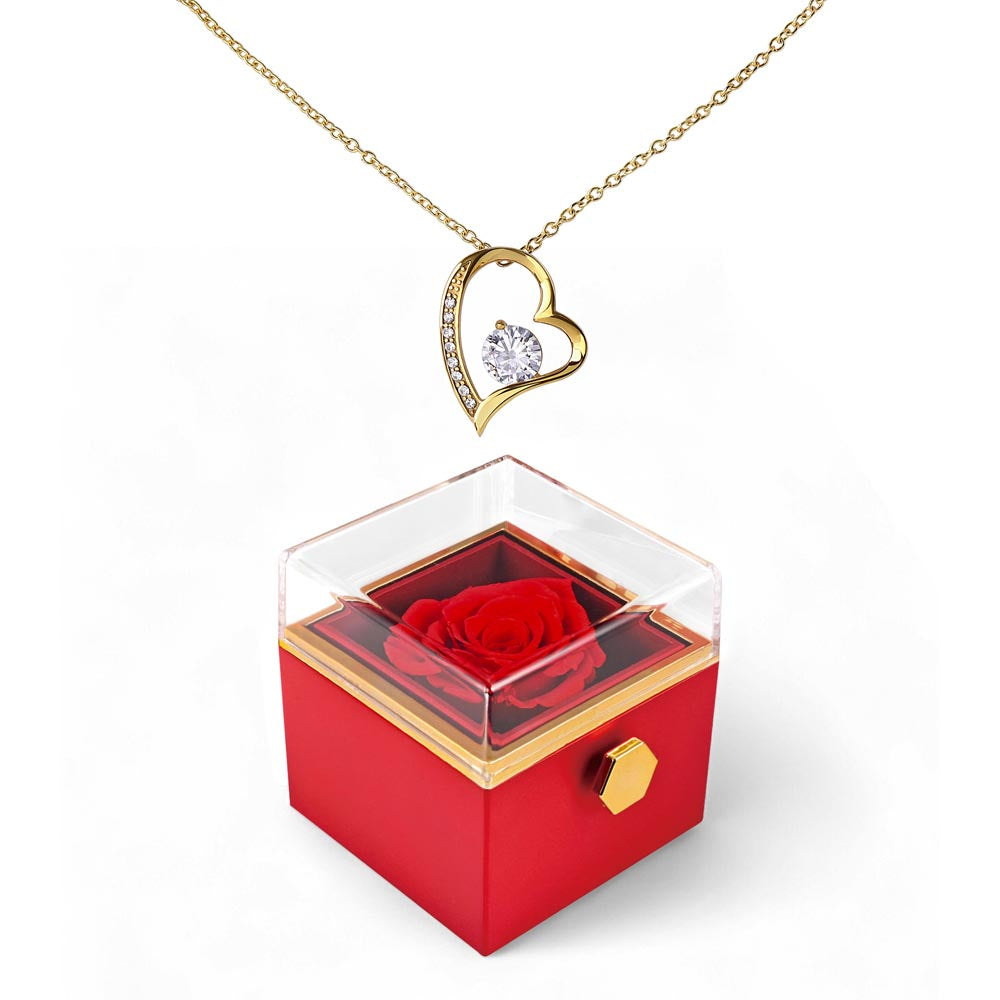 “Luxury Love Necklace – Never-Fading Rose Gift”