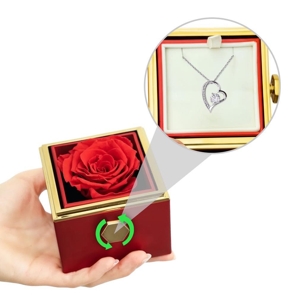 “Luxury Love Necklace – Never-Fading Rose Gift”